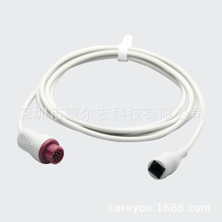 Kangeryyou O E M Invasive Pressure Cable Medical Consumable Product for Mindray T5 and for Abbott Pressure Sensor