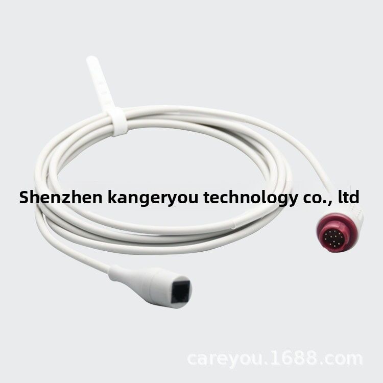 Kangeryyou O E M Invasive Pressure Cable Medical Consumable Product for Mindray T5 and for Abbott Pressure Sensor