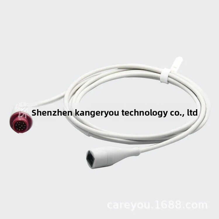 Kangeryyou O E M Invasive Pressure Cable Medical Consumable Product for Mindray T5 and for Abbott Pressure Sensor