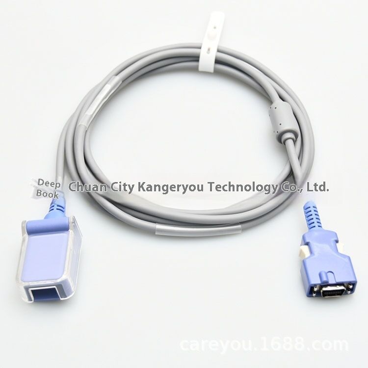 Doc-10 Blue-Purple Amp 14P DB9 Female Blood Oxygen Extension Cable Adapter Medical Consumables Compatible with N550 560 595