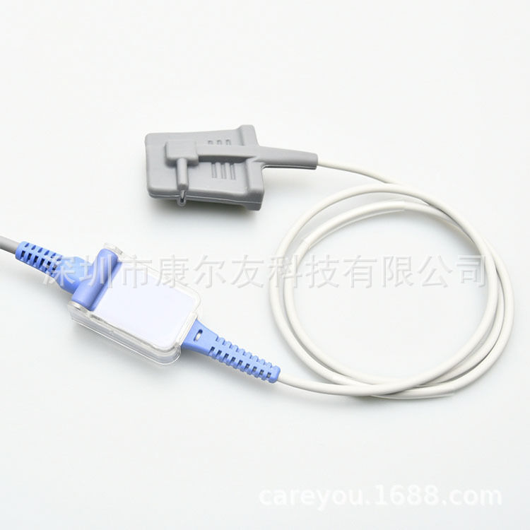 Doc-10 Blue-Purple Amp 14P DB9 Female Blood Oxygen Extension Cable Adapter Medical Consumables Compatible with N550 560 595