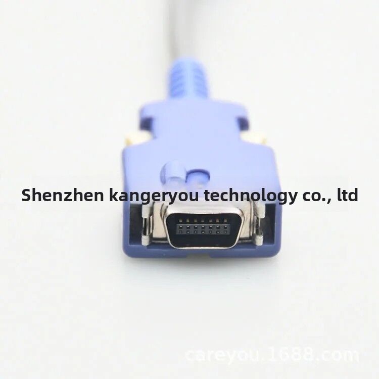 Doc-10 Blue-Purple Amp 14P DB9 Female Blood Oxygen Extension Cable Adapter Medical Consumables Compatible with N550 560 595