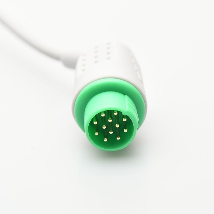 KONTRON7000 Compatible 12-Pin Integrated ECG Lead Cable European Standard Clip-On Three-Lead Medical Consumables CE Certified