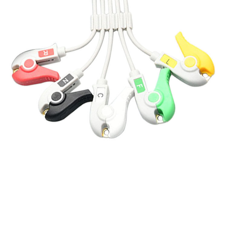 Compatible with DASH PRO3000 ONE PIECE Series 11PIN 3.2m ECG Cable with IEC CLIP TPU and Leads Medical Consumables CE Certified