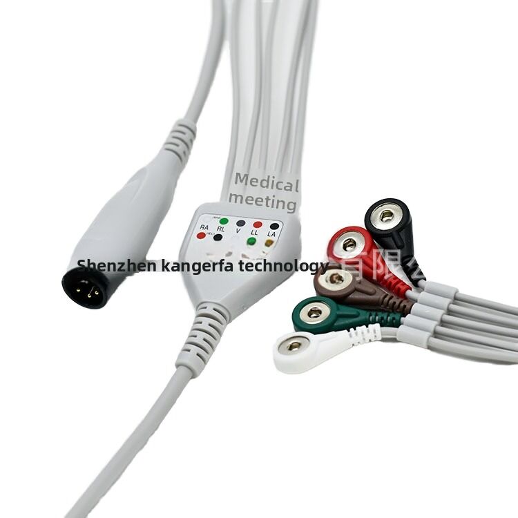 GOLDWAY 1540 6PIN One Piece Series ECG Cable with Leads 3m Length CE Certified Class II Compatible with PM9000 MEC1000