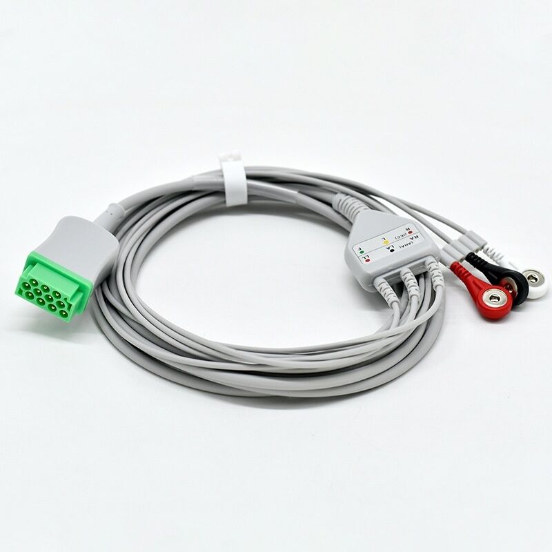One Piece Series ECG Cable 11 Pin & 3 Leads Medical Consumables Compatible with Dash4000 Model B1-1201S3AZ CE Certified Class I
