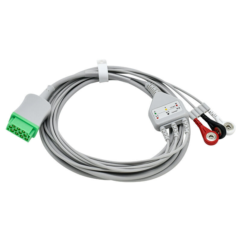One Piece Series ECG Cable 11 Pin & 3 Leads Medical Consumables Compatible with Dash4000 Model B1-1201S3AZ CE Certified Class I