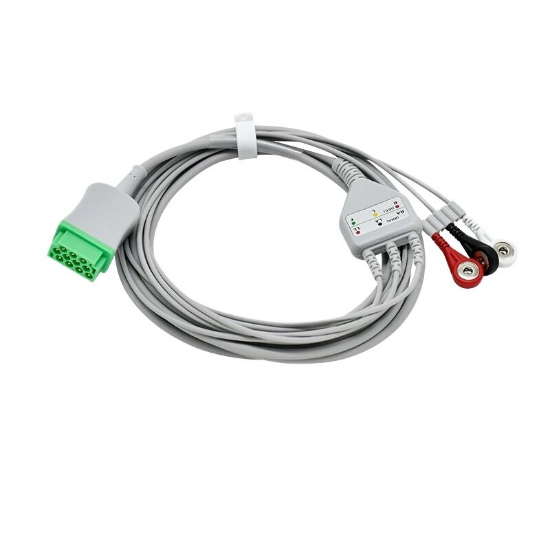 One Piece Series ECG Cable 11 Pin & 3 Leads Medical Consumables Compatible with Dash4000 Model B1-1201S3AZ CE Certified Class I