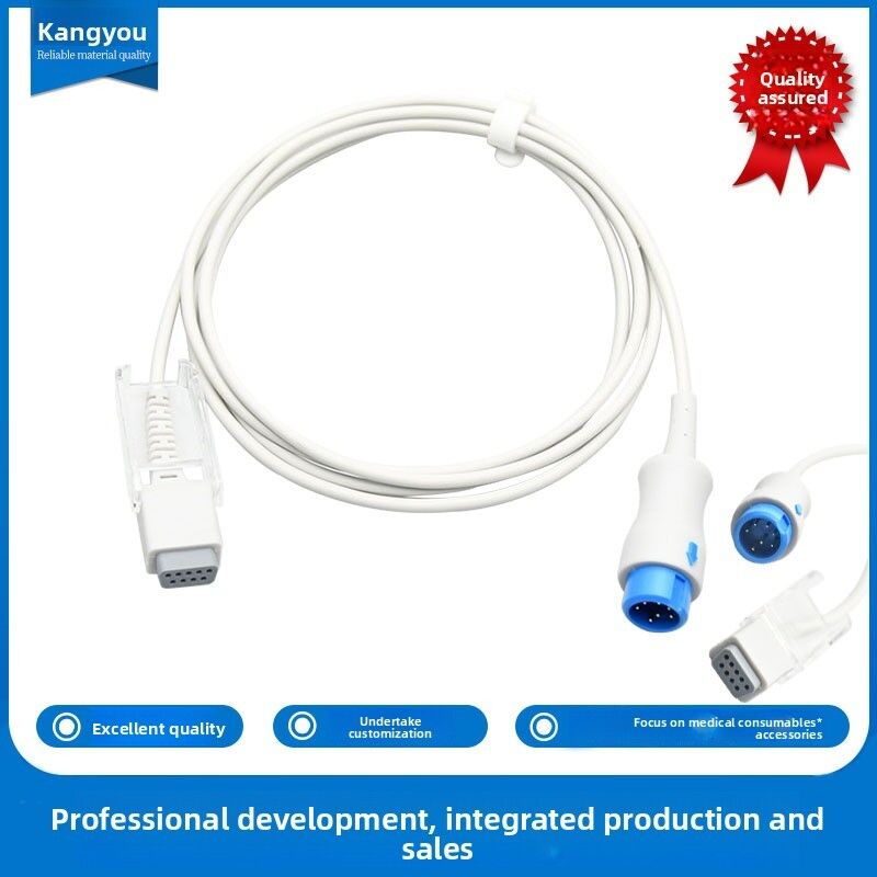 Round 7PIN to DB9F2.2M Version Cable for PM6800 T5T6T8 IPM SPO2 SENSOR Compatible Medical Consumables