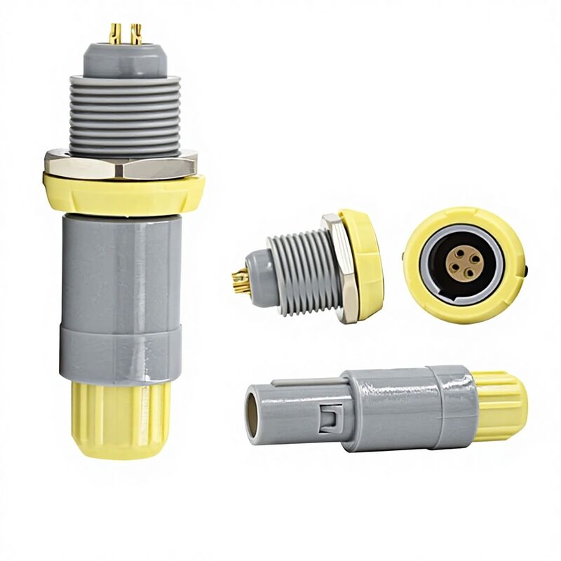 Medical Aviation Plug 1P4 Waterproof Socket Push-pull Self-locking Plastic Connector Alcohol Disinfection 3-Year Shelf Life