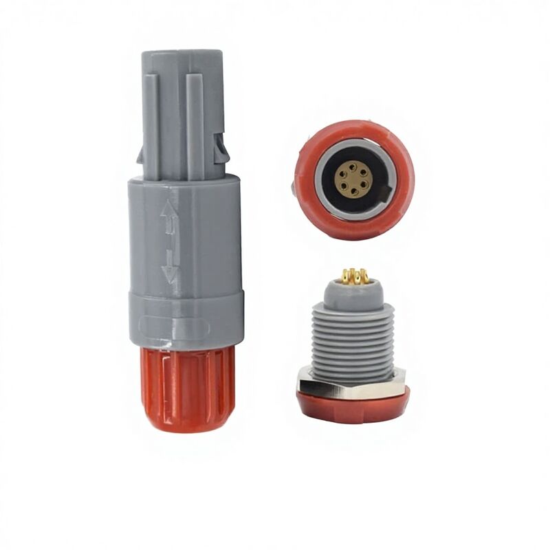 Kangeryou China Class I Blood Oxygen Probe Connector 1P6 Core Waterproof Plug Socket Plastic Self-locking Connection 3-Year