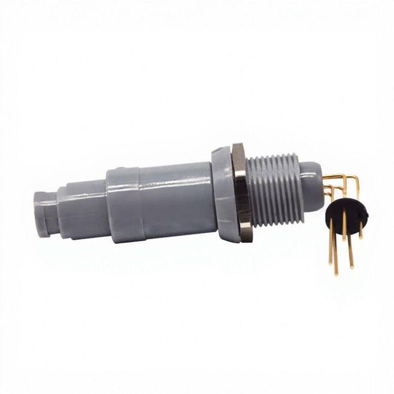 PCB Board Mount 1P 90-Degree Long-Bend Pin Socket Plastic Plug&Play Self-Locking Connector Male/Female Gray Made China Alcohol