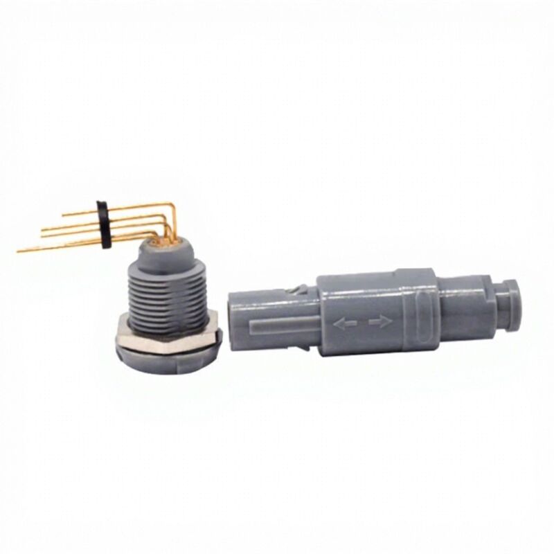 PCB Board Mount 1P 90-Degree Long-Bend Pin Socket Plastic Plug&Play Self-Locking Connector Male/Female Gray Made China Alcohol