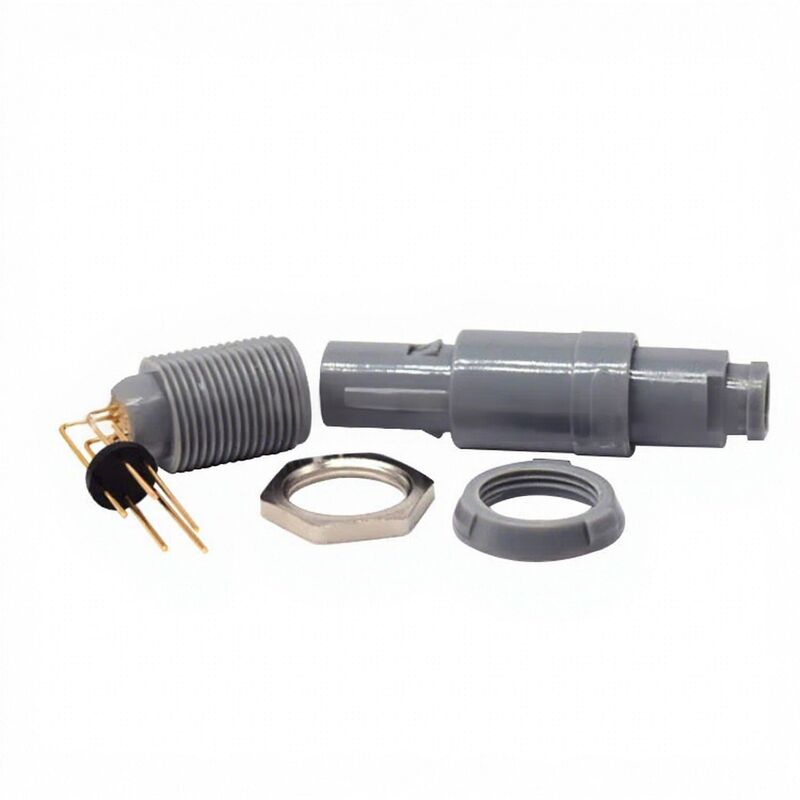 PCB Board Mount 1P 90-Degree Long-Bend Pin Socket Plastic Plug&Play Self-Locking Connector Male/Female Gray Made China Alcohol