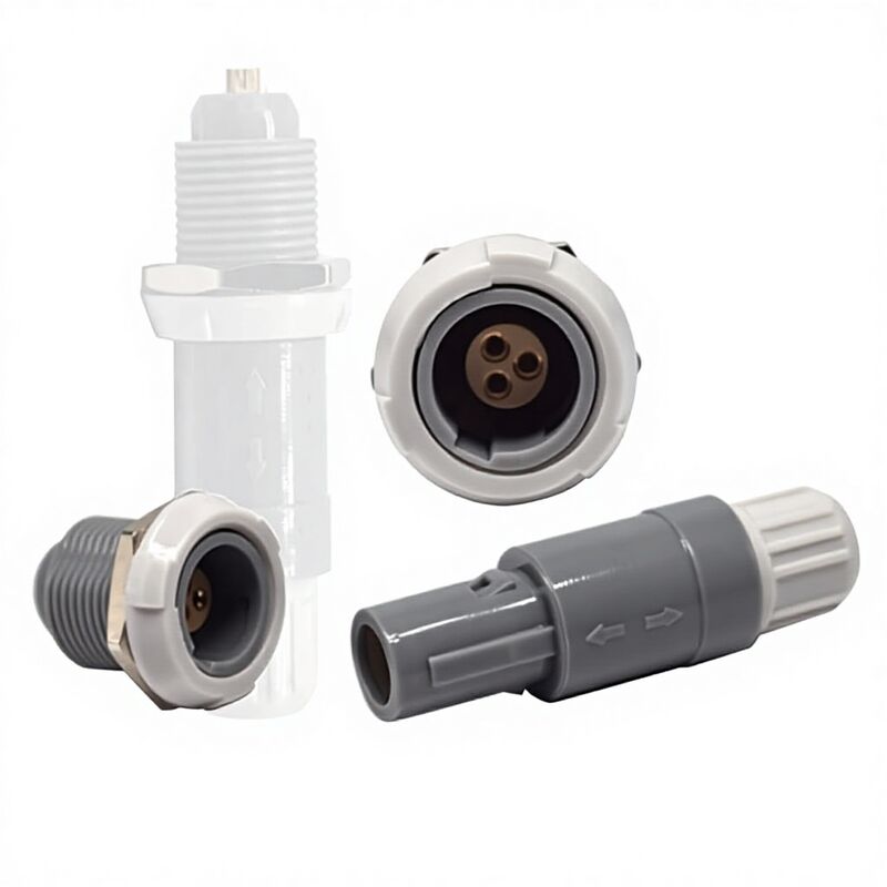 Beauty Instrument Connector 1P3 Core Plastic Push-Pull Self-Locking Monitor Body Temperature Medical Equipment Plug Alcohol