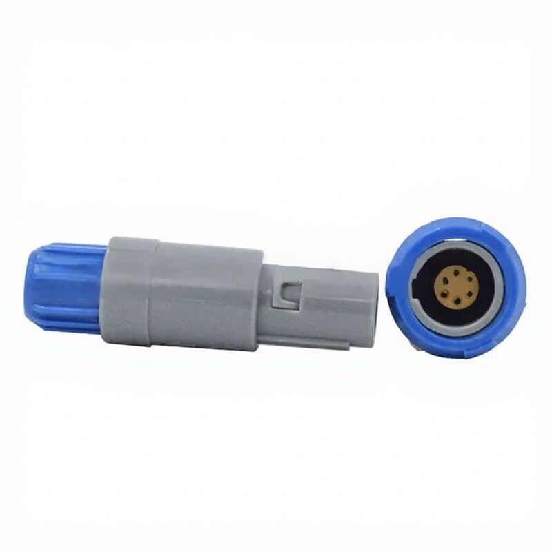 Fast Plugging Self-Locking Aviation Plug 6-Pin Socket Male Female Gray Blue China
