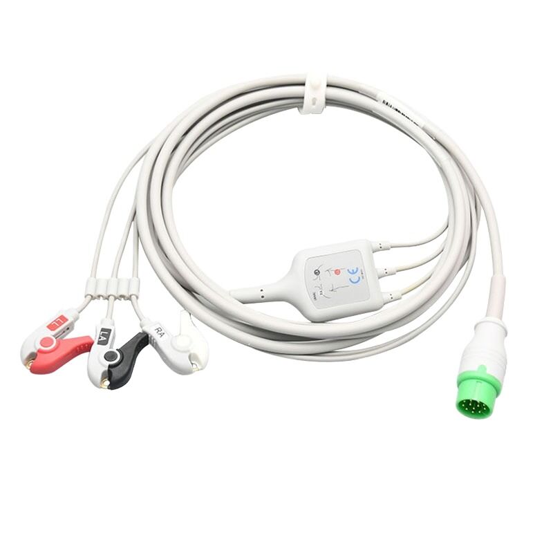 Commen 8000E Integrated 12-Lead ECG Cable C50 C30 C70 C80 NC8 Compatible with Medical Consumables Three-Lead Compatibility