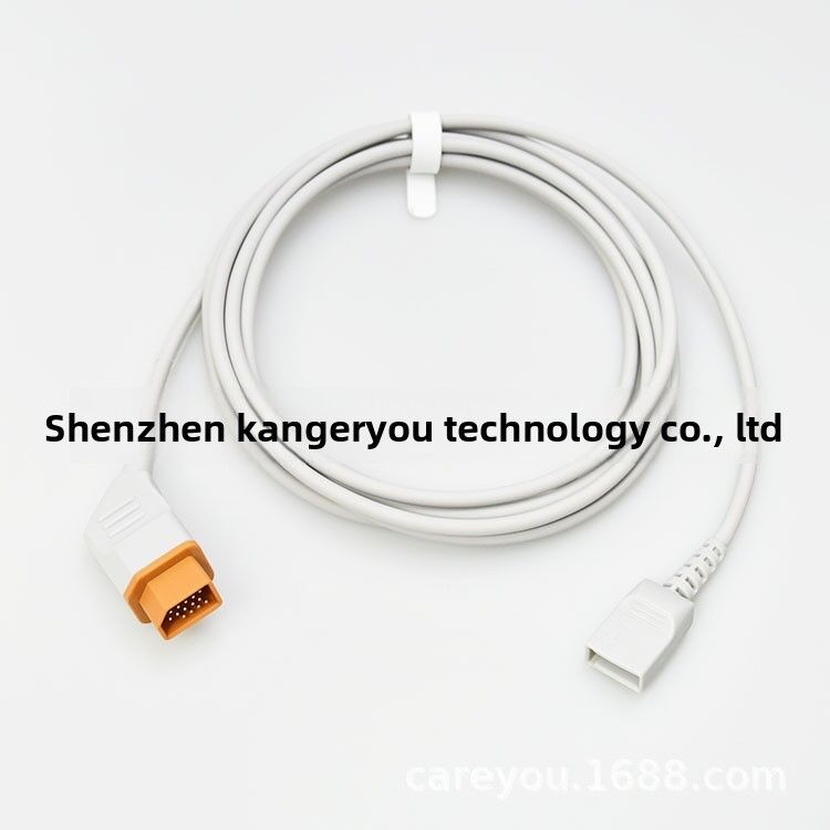 Compatible with Nihon Konden 14Pin Utah 4pin Transformer Adapter IBP Cable Model White 3.5m CE Certified Class I