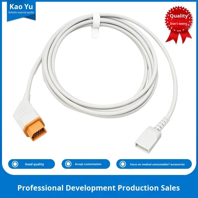 Compatible with Nihon Konden 14Pin Utah 4pin Transformer Adapter IBP Cable Model White 3.5m CE Certified Class I
