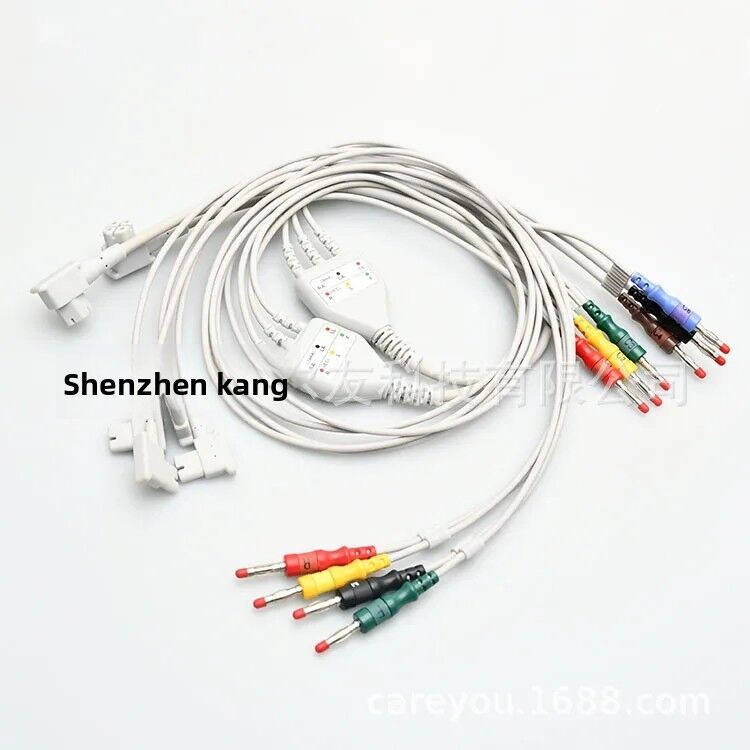 10-Lead 4.0 Banana Plug ECG Lead Wires Medical Consumables Compatible with TC30 TC50 TC70 Machines