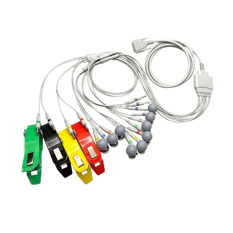 MAC1800 Compatible KD3-VB12I 26PIN 18 Lead Grey 1.1m ECG Machine Cable Medical Consumables CE Certified