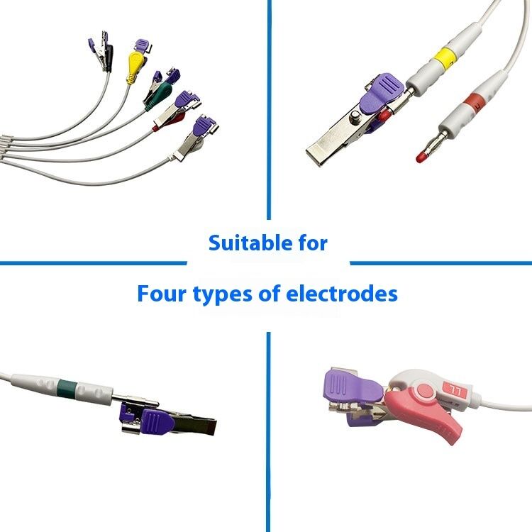 Universal Reusable Veterinary ECG/EKG Electrode Clip 3mm/4mm Sizes Compatible Essential Medical Consumable Animal ECG Monitoring