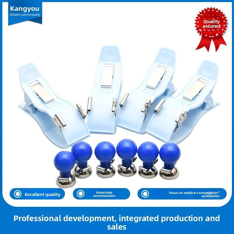 All Resting ECG Recommended Children Limb Clamp Suction Electrodes Alcohol Disinfecting Blue OEM 3.0MM/4MM DIN Plug Banana Class
