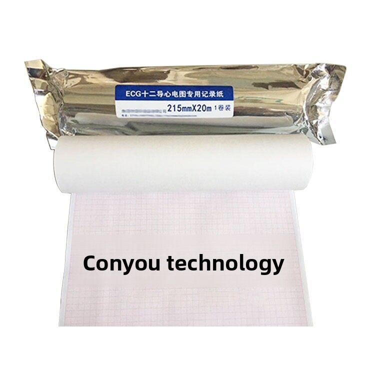 Kangeryou 12-Lead ECG Thermal Printing Paper 215mm*20m Special Recording Class I 3-Year Shelf Life Manual Power Source