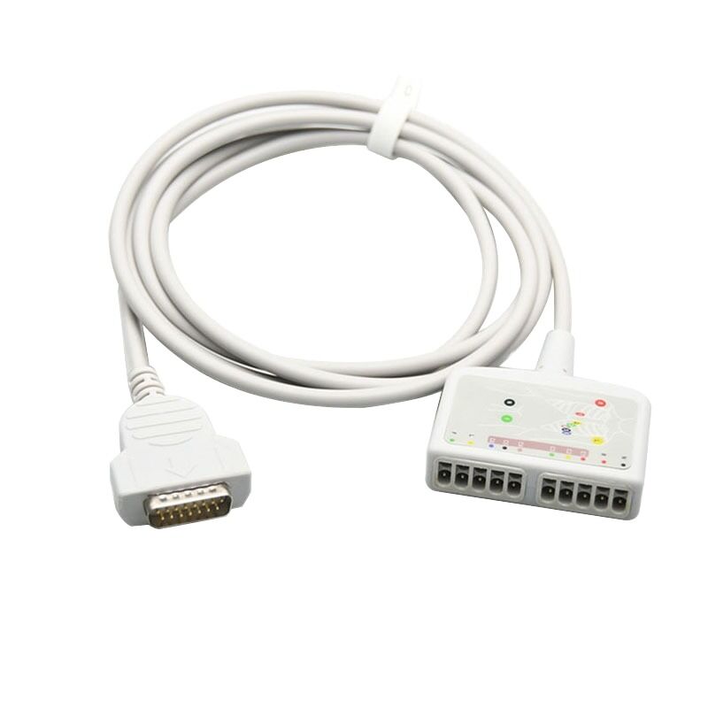 European Standard Ten-Lead ECG Main Cable Model KD2-1201Q10I 2.7m Compatible Marquette 1200 Alcohol Medical Consumables CE