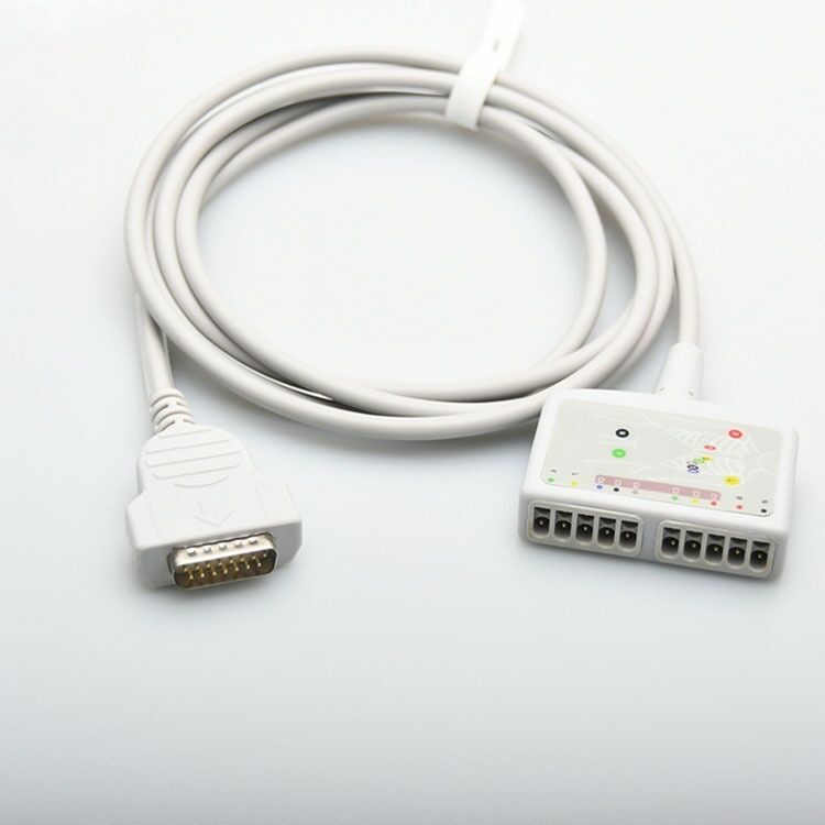 European Standard Ten-Lead ECG Main Cable Model KD2-1201Q10I 2.7m Compatible Marquette 1200 Alcohol Medical Consumables CE