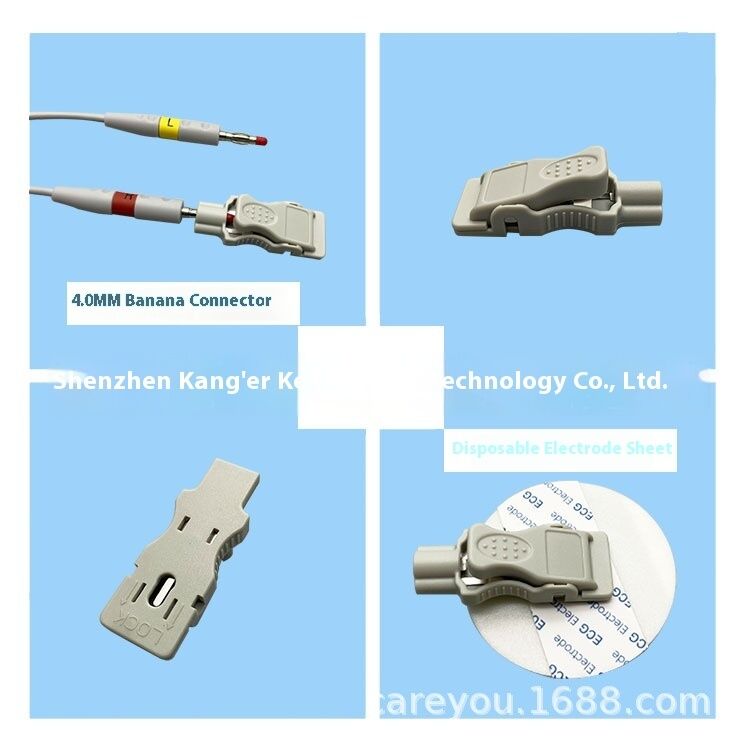 Multi Functional Adult Neonatal Animal ECG Electrode Adaptorsuitable for Snap Electrode and Tab Style Electrodes Socket