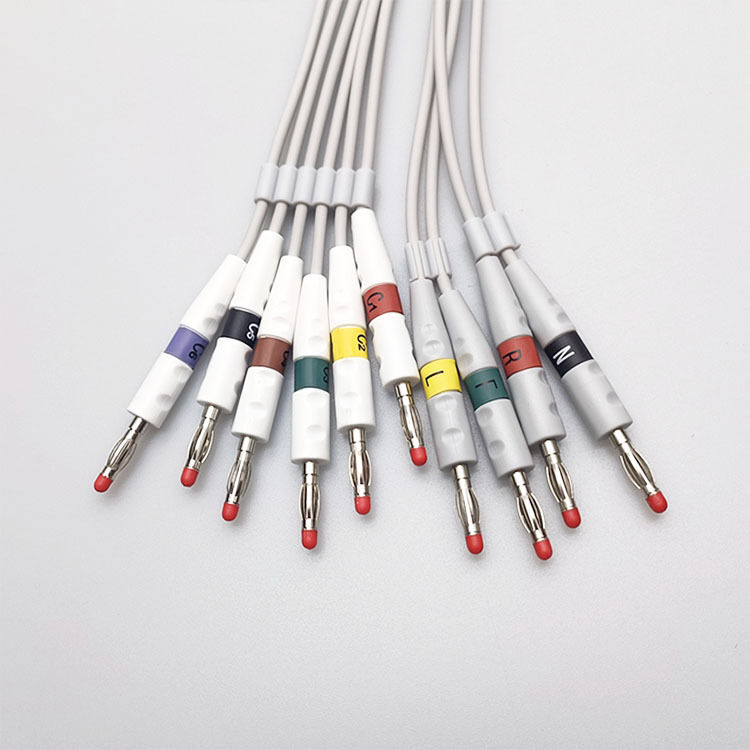 Bangjian Compatible GE Makuai MAC500/800/1100/1200/1200ST Ten-Lead ECG Medical Consumables Split Lead Cable
