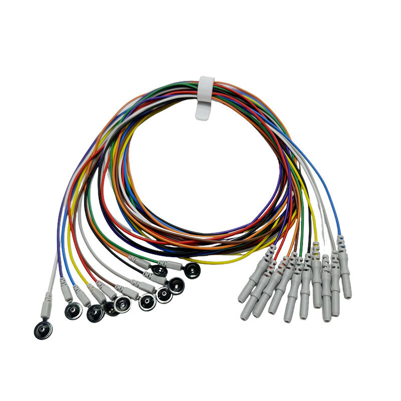 D-type 1.5 Female Hole Multicolor Silver Chloride Alcohol Disinfecting EEG Electrode Disc Digital Electronic Massager Universal