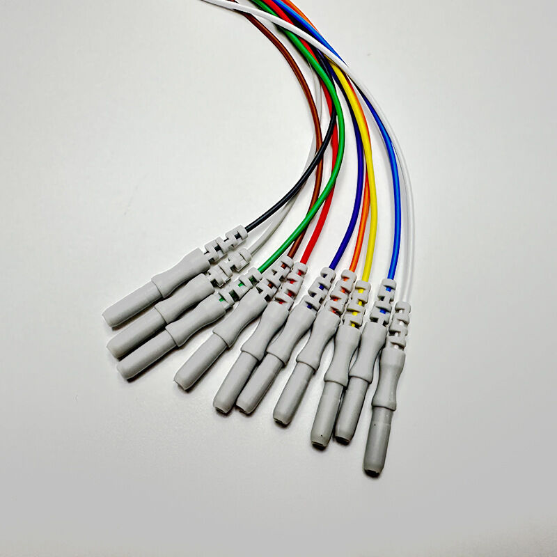 D-type 1.5 Female Hole Multicolor Silver Chloride Alcohol Disinfecting EEG Electrode Disc Digital Electronic Massager Universal