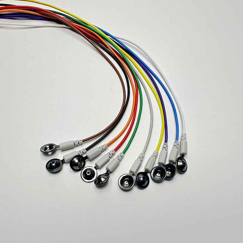 D-type 1.5 Female Hole Multicolor Silver Chloride Alcohol Disinfecting EEG Electrode Disc Digital Electronic Massager Universal