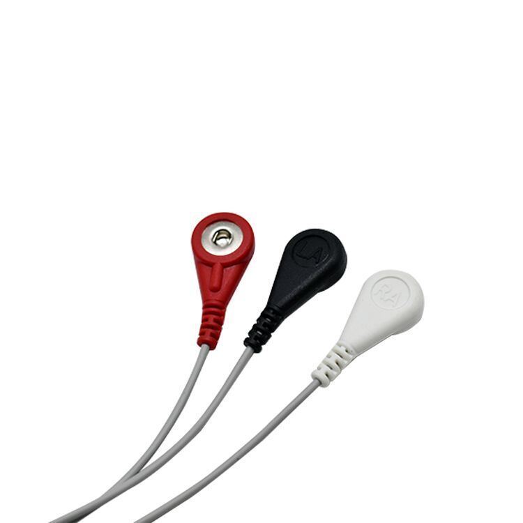 OEM D Type 3 Lead Dynamic Electrocardiograph Machine Recording Box 3 Lead Wire Buckle ECG Connection Medical Consumables