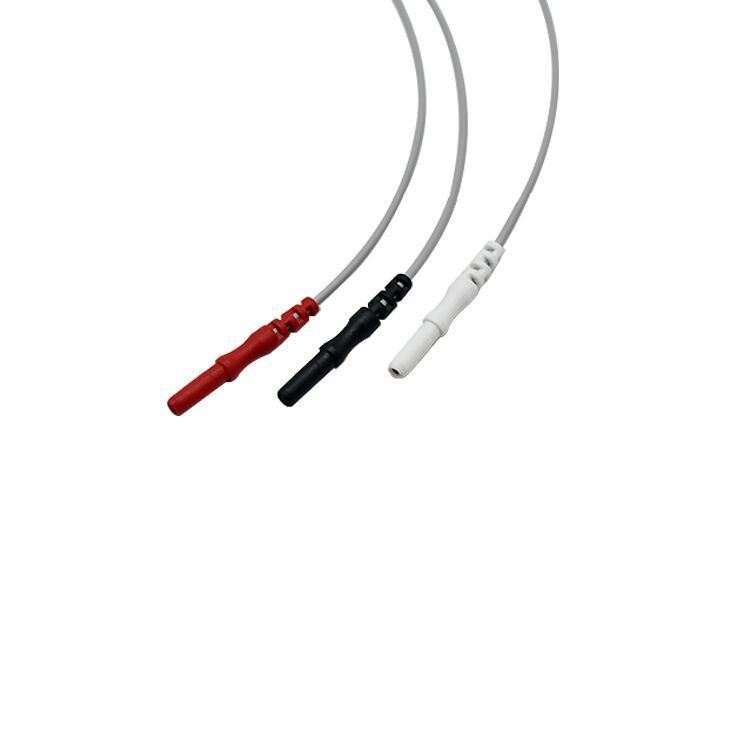 OEM D Type 3 Lead Dynamic Electrocardiograph Machine Recording Box 3 Lead Wire Buckle ECG Connection Medical Consumables