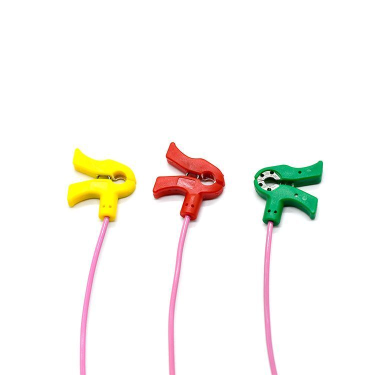 Professional Medical Consumables D Type Newborn Electrode Clip Wire Mini ECG Lead Wires for Newborns