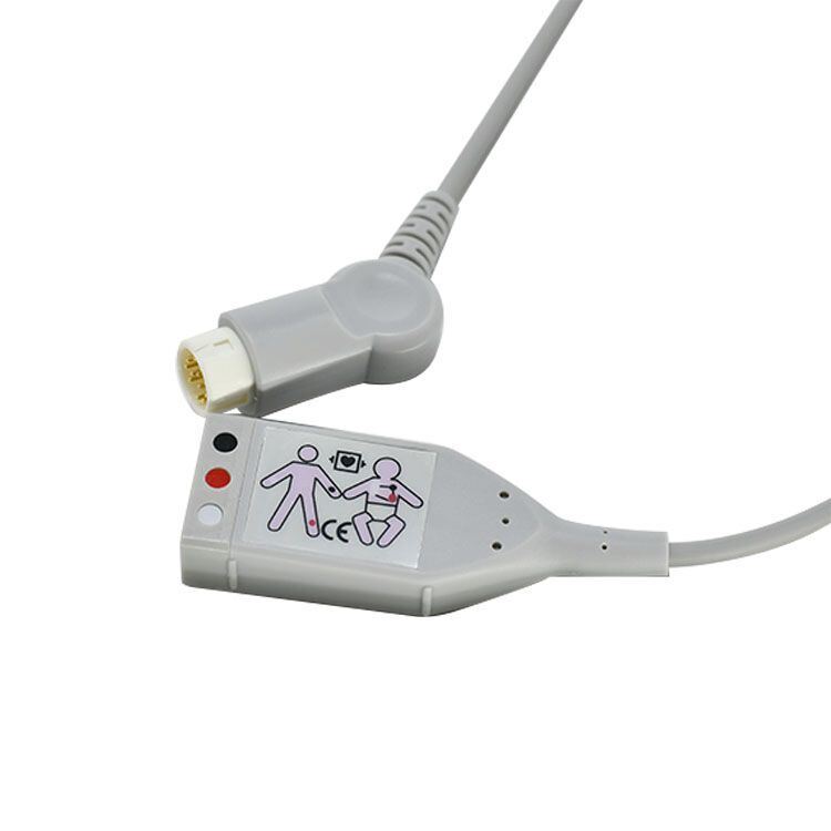 Manufacturer's 3-Lead ECG Trunk Cable TPU Material Adult Connection Lead Wire Compatible Medical Consumables