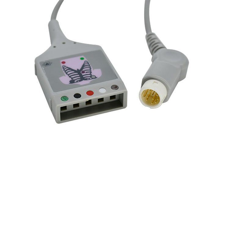OEM Medical Consumables from China Factory 78352C 7834C 12 Pin Five-Lead ECG Main Cable Compatible with ECG Lead