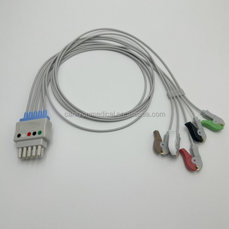 PRO1000 Five-Conductor Clip-Type Split ECG Monitor Lead Patient End Medical Consumables