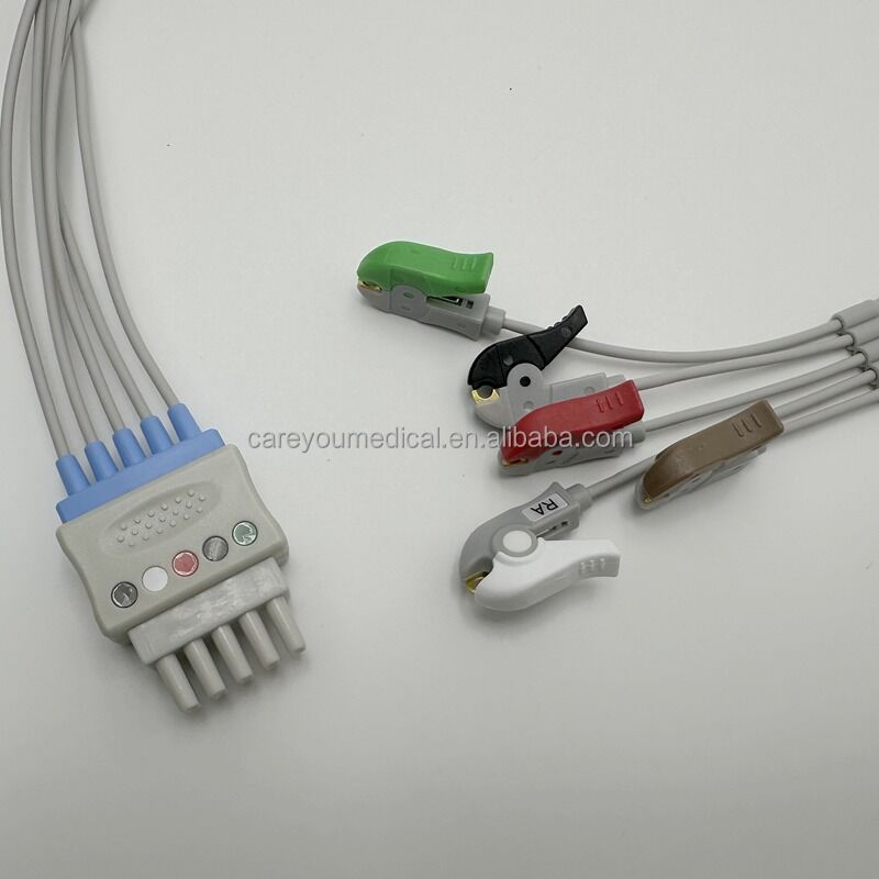 PRO1000 Five-Conductor Clip-Type Split ECG Monitor Lead Patient End Medical Consumables