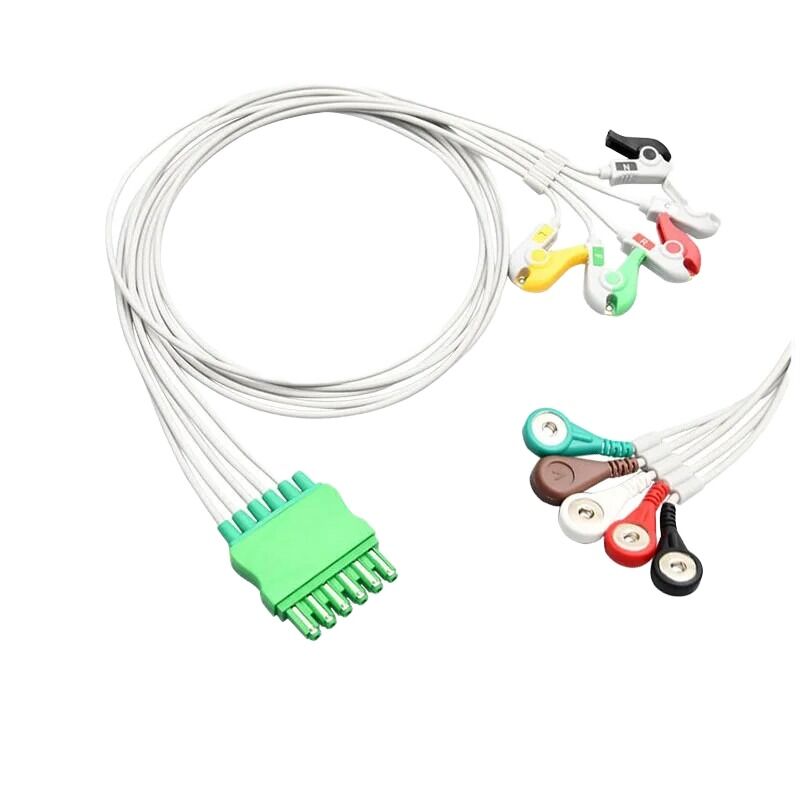 Sc9000/7000 Compatible Eco-Friendly Ozone Disinfectant Five/Six Lead ECG Monitoring Button Clip Medical Consumables