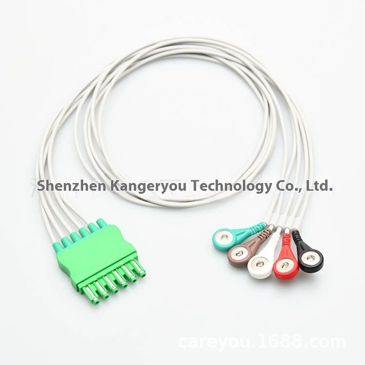 Sc9000/7000 Compatible Eco-Friendly Ozone Disinfectant Five/Six Lead ECG Monitoring Button Clip Medical Consumables