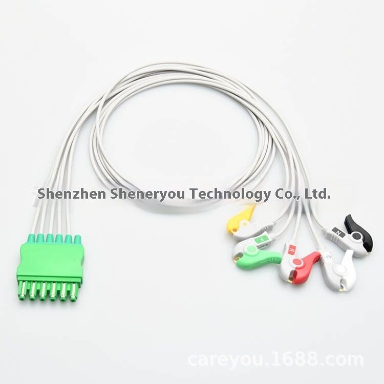 Sc9000/7000 Compatible Eco-Friendly Ozone Disinfectant Five/Six Lead ECG Monitoring Button Clip Medical Consumables