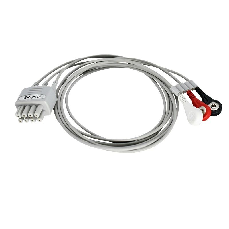 American Standard BR-903 Medical Consumables Japanese Photoelectric Buckle-Type ECG Lead Line Ozone Branch Line Monitor