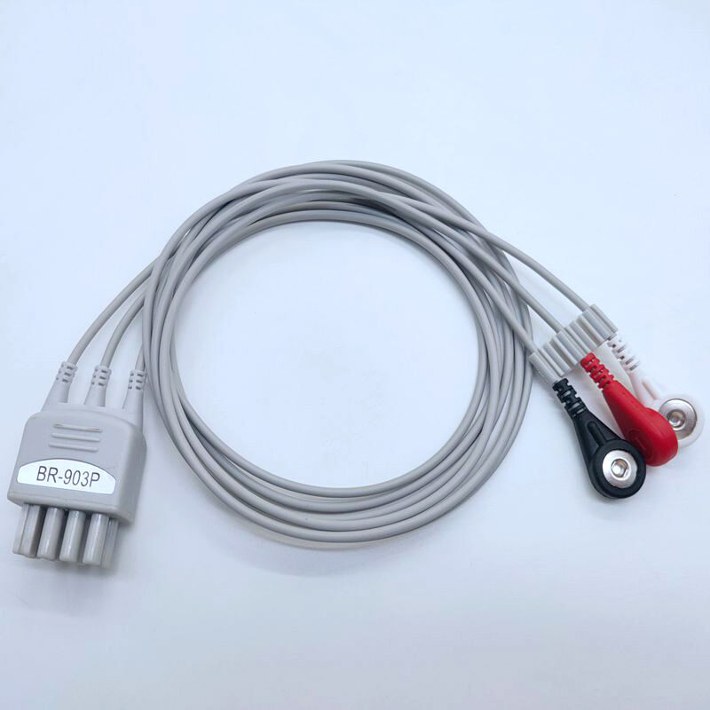 American Standard BR-903 Medical Consumables Japanese Photoelectric Buckle-Type ECG Lead Line Ozone Branch Line Monitor
