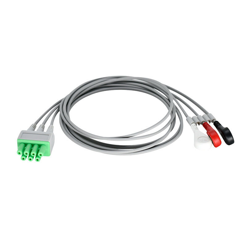 Medical Consumables Three Conductor AHA and IEC ECG Wires Compatible with Tms-6016 Telemetry Monitoring System