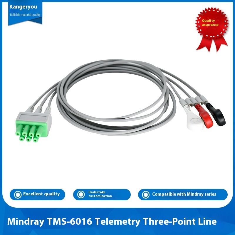 Medical Consumables Three Conductor AHA and IEC ECG Wires Compatible with Tms-6016 Telemetry Monitoring System