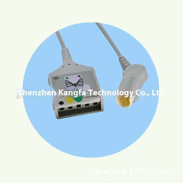ECG Main Cable 12-Pin Five-Lead European Standard Compatible Medical Consumables CE Certified Class I 2.5m for 78352C 7834C